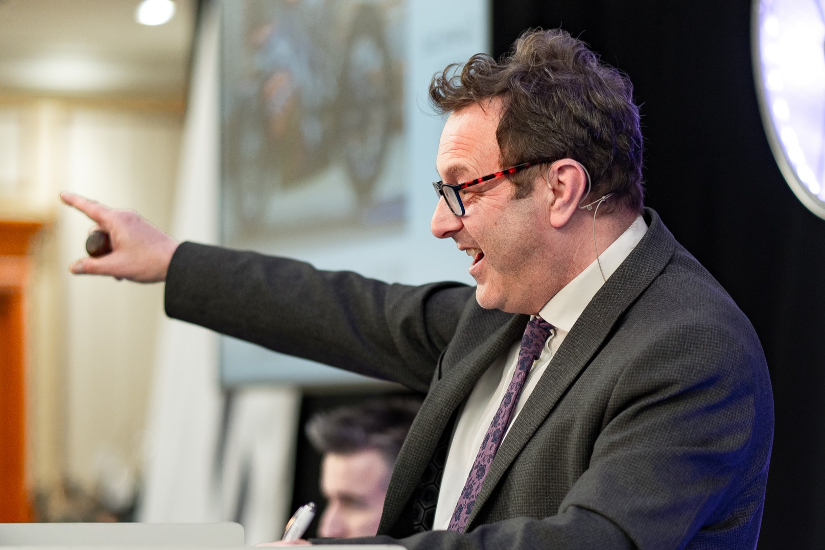 H&H Classics Auctioneer in action at a live Classic Car Auction