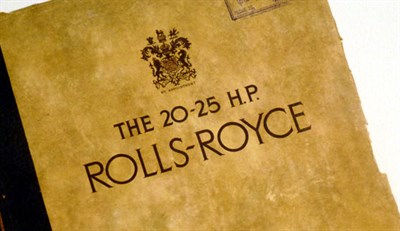 Lot 131 - A Sales Catalogue for the Rolls-Royce 20-25HP