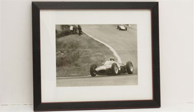Lot 147 - A Framed and Glazed Original Ferrari 'Sharknose' Press Photograph