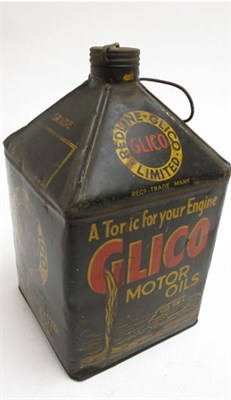 Lot 155 - A One-Gallon Capacity Pictorial Can for 'Glico Motor Oils'