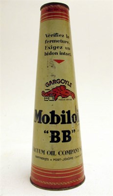 Lot 159 - A Cone-Shaped Oil Can for 'Mobiloil BB-Grade Oils'