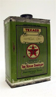 Lot 166 - A One-Pint Capacity Oil Can for 'Texaco Spica Oil'