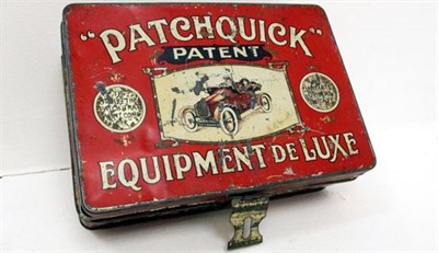 Lot 173 - A Rectangular Pictorial Tin for 'Patchquick Equipment'