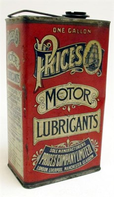 Lot 176 - A One-Gallon Capacity Oil Can for 'Prices Motor Lubricants'