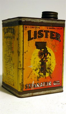 Lot 182 - A Half-Gallon Capacity Oil Can for 'Lister Separator Oil'