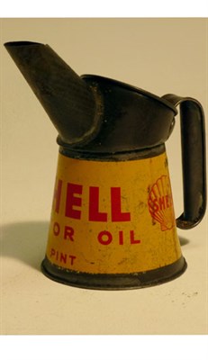 Lot 185 - A One-Pint Capacity Oil Pourer for 'Shell Motor Oil'