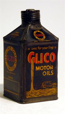 Lot 189 - A Rare Pictorial One-Pint Capacity Oil Tin for 'Glico Motor Oils'