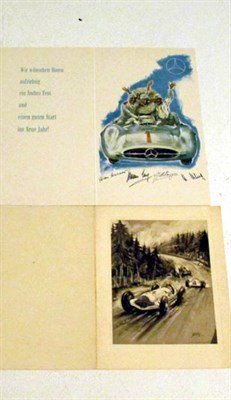 Lot 246 - Two Mercedes-Benz Racing Team Christmas Cards