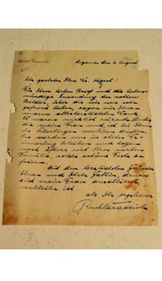 Lot 247 - A Hand-Signed Personal letter from Rudolph Carraciola