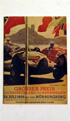 Lot 253 - A Rare Original Souvenir Programme from the 1939 German Grand Prix