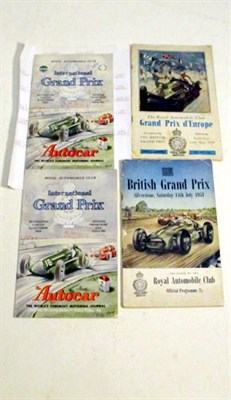 Lot 264 - A Selection of Signed Race Programmes