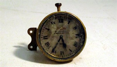 Lot 278 - An Early Brass 'Watford' Car Clock