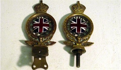 Lot 280 - Two Early Brass RAC Car Badges