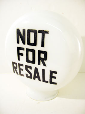 Lot 841 - Not For Resale Glass Pletrol Pump Globe