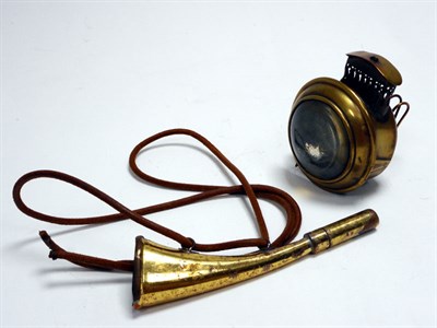 Lot 30 - A Victorian Cyclist's Brass Warning Trumpet