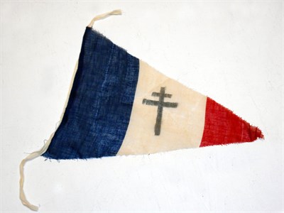 Lot 235 - World War II French Resistance Pennant Flag
