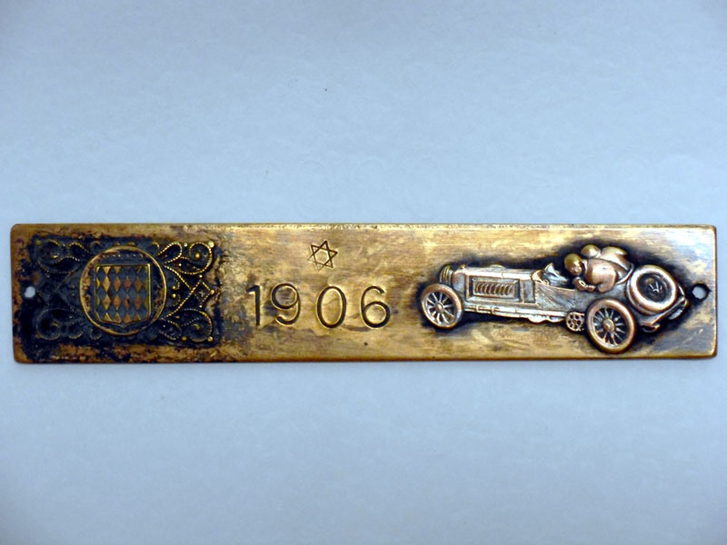 Lot 169 - A Bronze Rectangular Dashboard or Bulkhead Plate