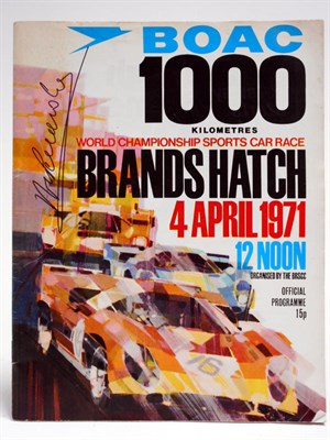 Lot 27 - 1971 BOAC 1000KM World Sports Car Race Programme (Signed)