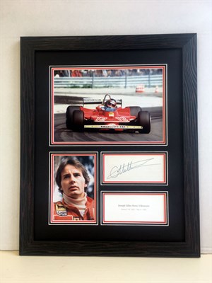 Lot 69 - Gilles Villeneuve Autograph Presentation (1950 - 1982)