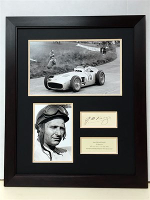 Lot 289 - Juan Manuel Fangio Autograph Presentation (1911 - 1995)