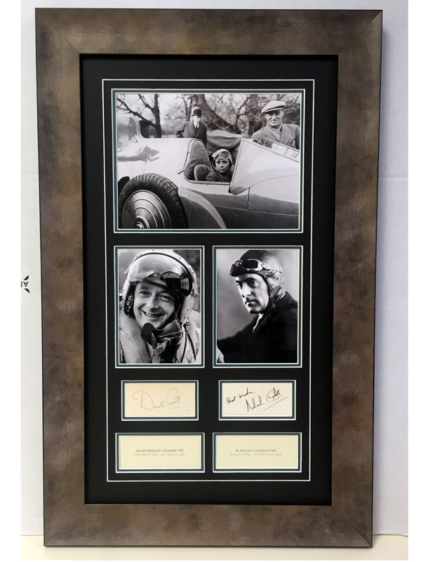 Lot 112 - Malcolm and Donald Campbell 'Father and Son' Autograph Presentation
