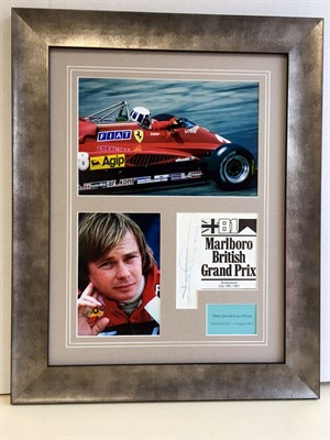 Lot 282 - Didier Pironi Autograph Presentation (1952 - 1987)