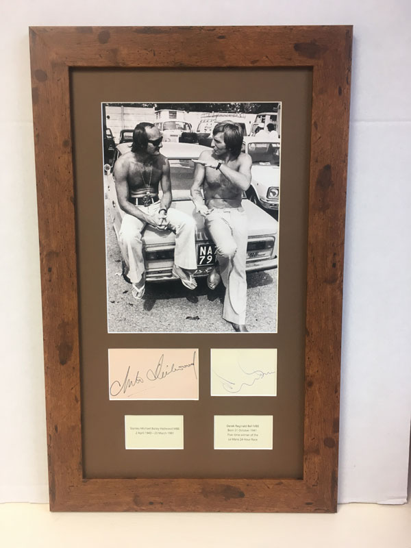 Lot 219 - Mike Hailwood and Derek Bell Autograph Presentation