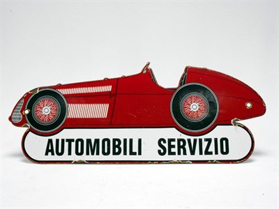 Lot 275 - A Rare Alfa Romeo 'Automobili Servizio' Enamel Sign
