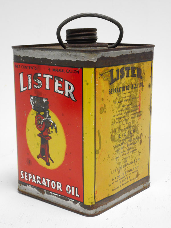 Lot 185 - A Rare 'Lister Separator Oil' Tin