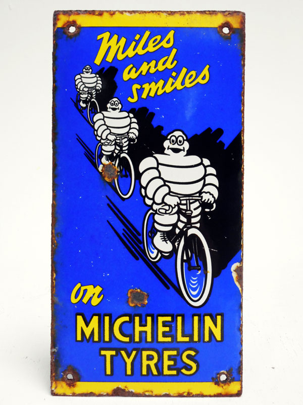 Lot 191 - Michelin Tyres Enamel Finger Plate