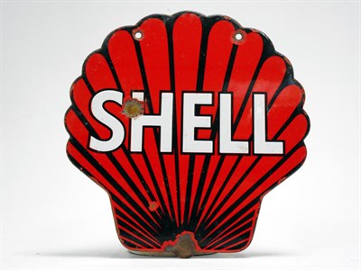 Lot 75 - Shell Petroleum Clamshell Enamel Sign