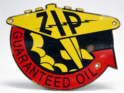 Lot 208 - A ZIP Guaranteed Oil Enamel Advertising Sign