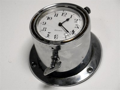 Lot 195 - A Vintage Chromed Dashboard Clock
