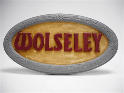 Lot 214 - An Oval Wolseley Showroom Plaque