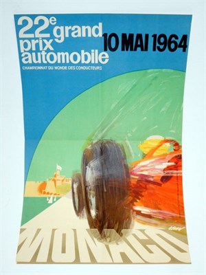 Lot 9 - A Rare 1964 Monaco Grand Prix Poster