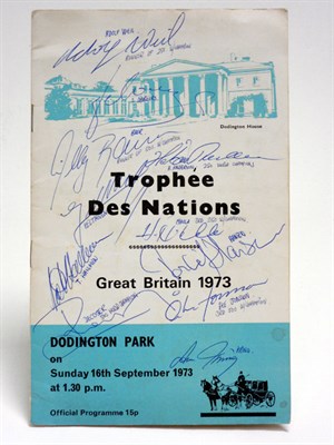 Lot 52 - 1973 Trophee des Nations Signed Programme