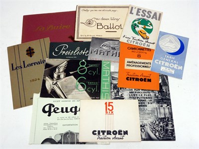 Lot 305 - Quantity of Pre-War French Sales Brochures