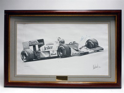 Lot 272 - Ayrton Senna McLaren-Honda Artwork Print