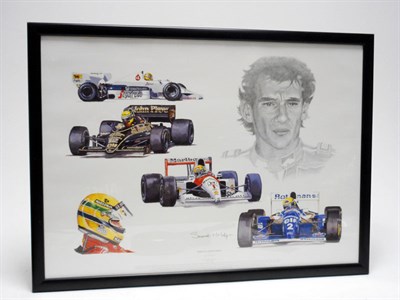 Lot 207 - Ayrton Senna Artwork Print