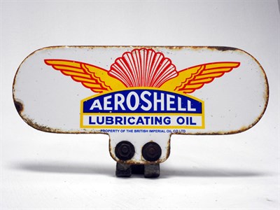 Lot 345 - An Unusual Aeroshell 'Shell Lubricating Oil' Enamel Sign