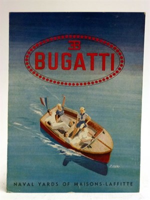 Lot 351 - A Rare Bugatti Motorboats Sales Brochure