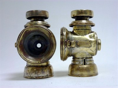 Lot 364 - A Pair of Lucas 'King's Own' Side Lamps