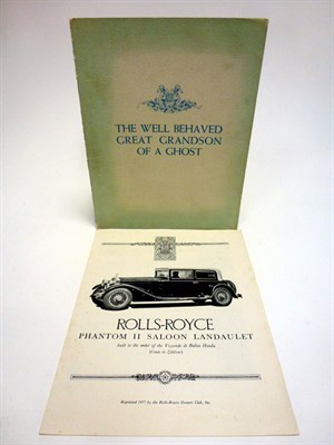 Lot 363 - Rolls-Royce Sales Brochures