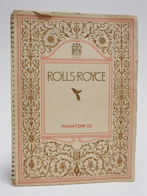 Lot 370 - A Rare Rolls-Royce Phantom III Sales Brochure