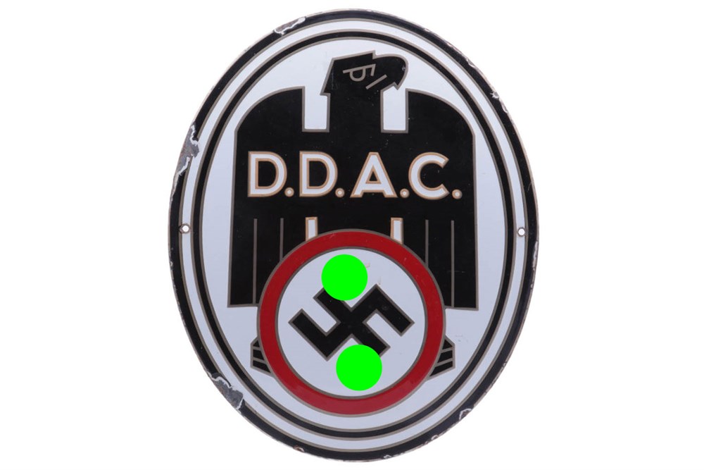 Lot 133 - A Rare DDAC German Automobile Club Enamel Sign