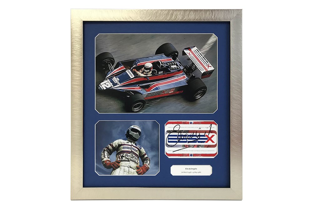 Lot 357 - Elio de Angelis Autograph Presentation (1958 - 1986)