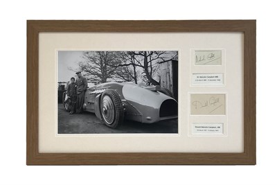 Lot 76 - Malcolm and Donald Campbell 'Father and Son' Autograph Presentation