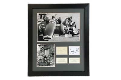 Lot 61 - Graham Hill and Damon Hill 'Father & Son' Autograph Presentation