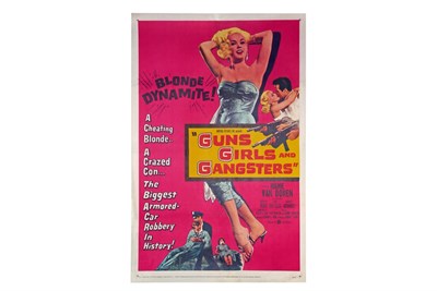 Lot 200 - A Rare Original 'Guns Girls and Gangsters' Movie Poster (1959)
