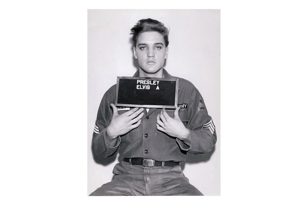 Lot 95 - Elvis Presley's Army Mug Shot, 1960